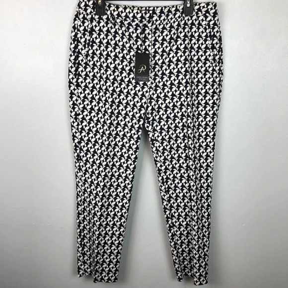 NEW ADRIANNA PAPELL Women’s 12 Print Slim Leg Ankle Slightly Stretchy Pant - Picture 1 of 10